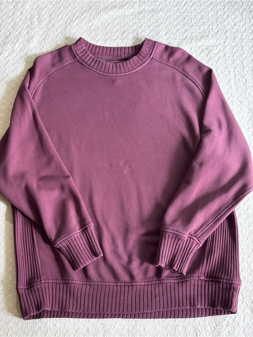 aerie women textured pullover in plum